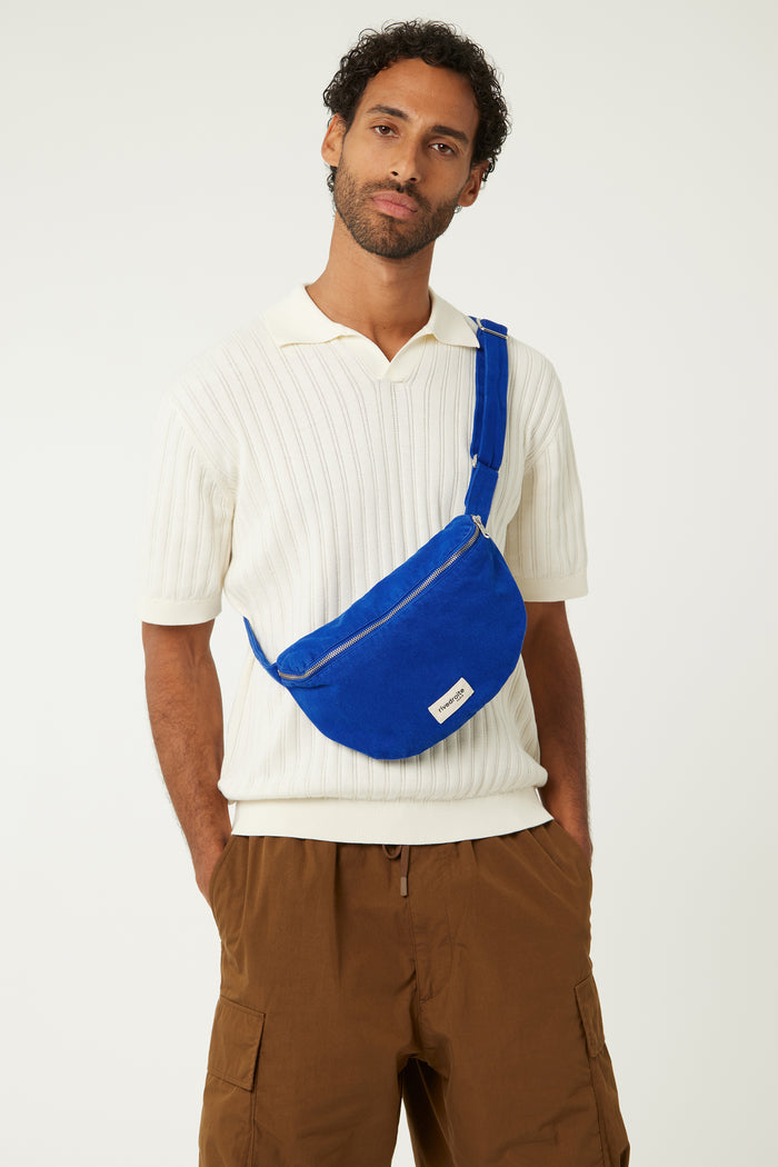 Rive Droite Custine Le Sac Banane Sergé De Coton Venice Blue