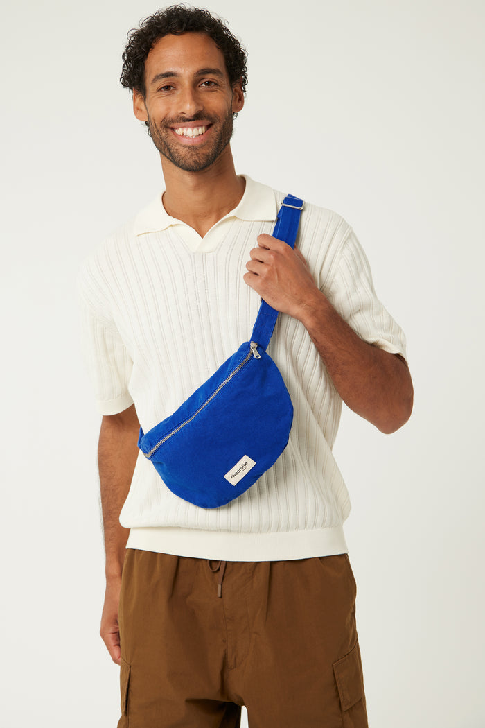 rive droite Custine le sac banane Sergé de coton Venice Blue