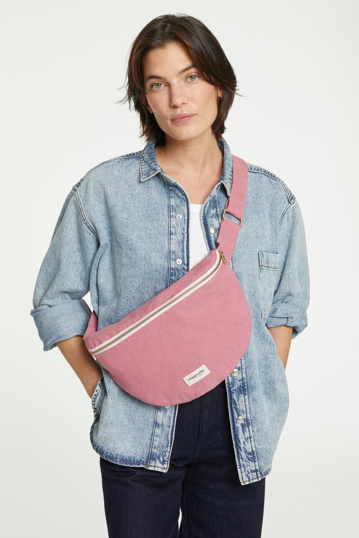 rive droite Custine XL le sac banane Coton recyclé Bois de Rose