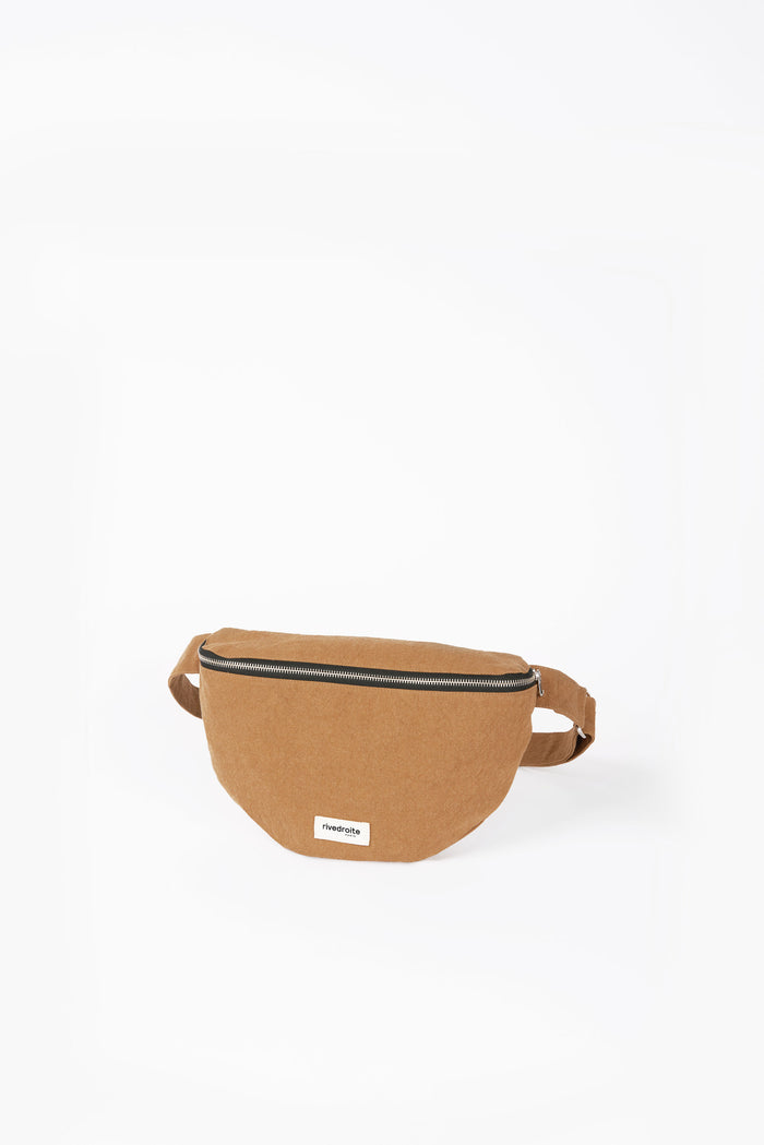 Rive Droite Custine XL Le Sac Banane Coton Recyclé Camel