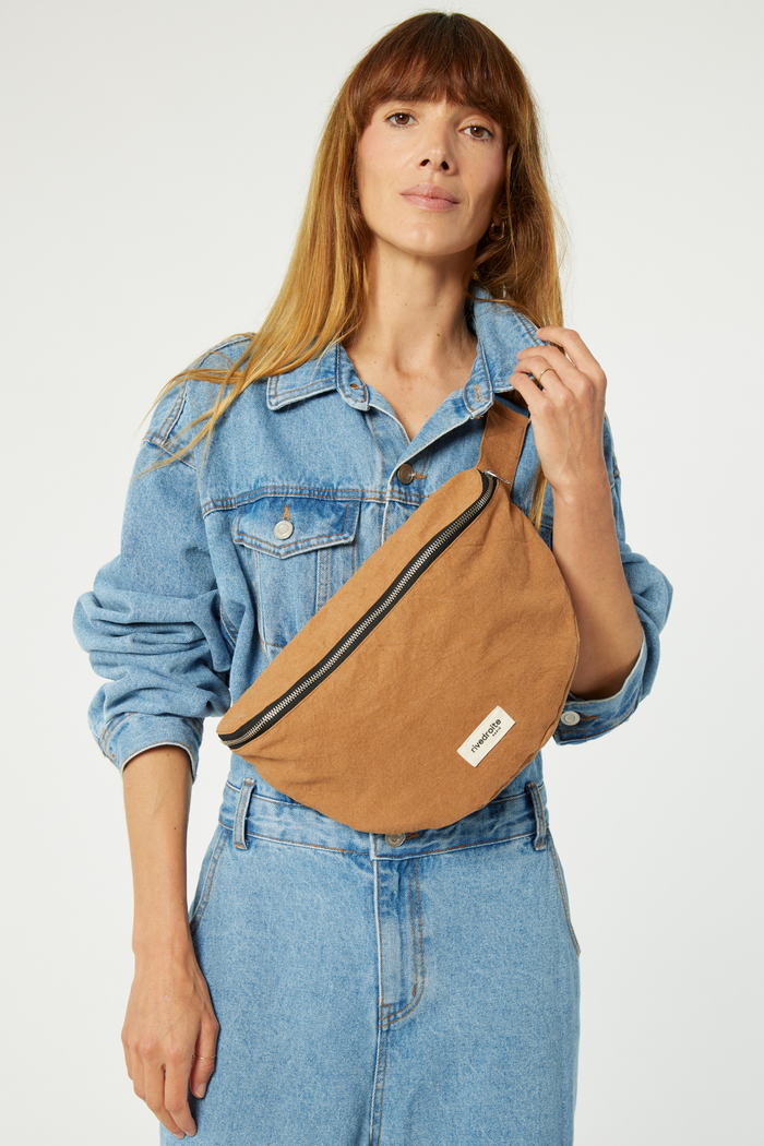 rive droite Custine XL le sac banane Coton recyclé Camel