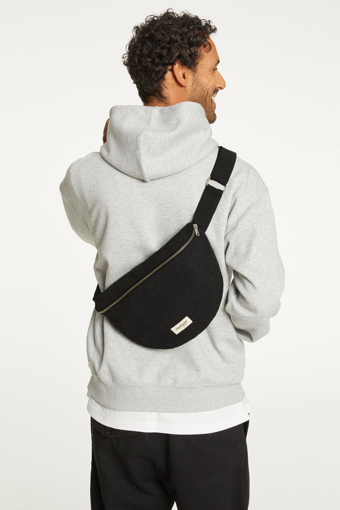 Rive Droite Custine XL Le Sac Banane Coton Recyclé Noir