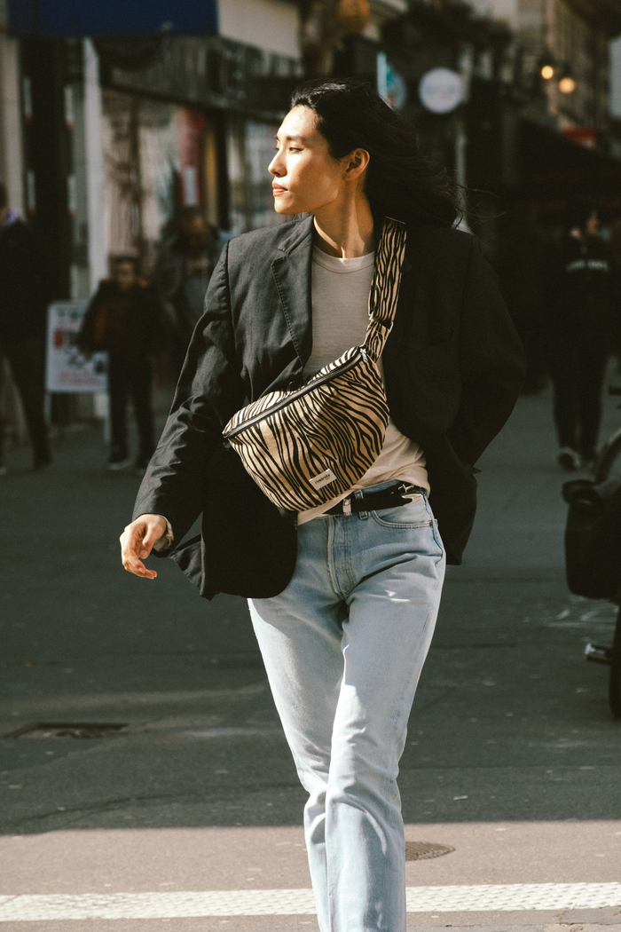 rive droite Custine XL le sac banane Coton recyclé Zèbre