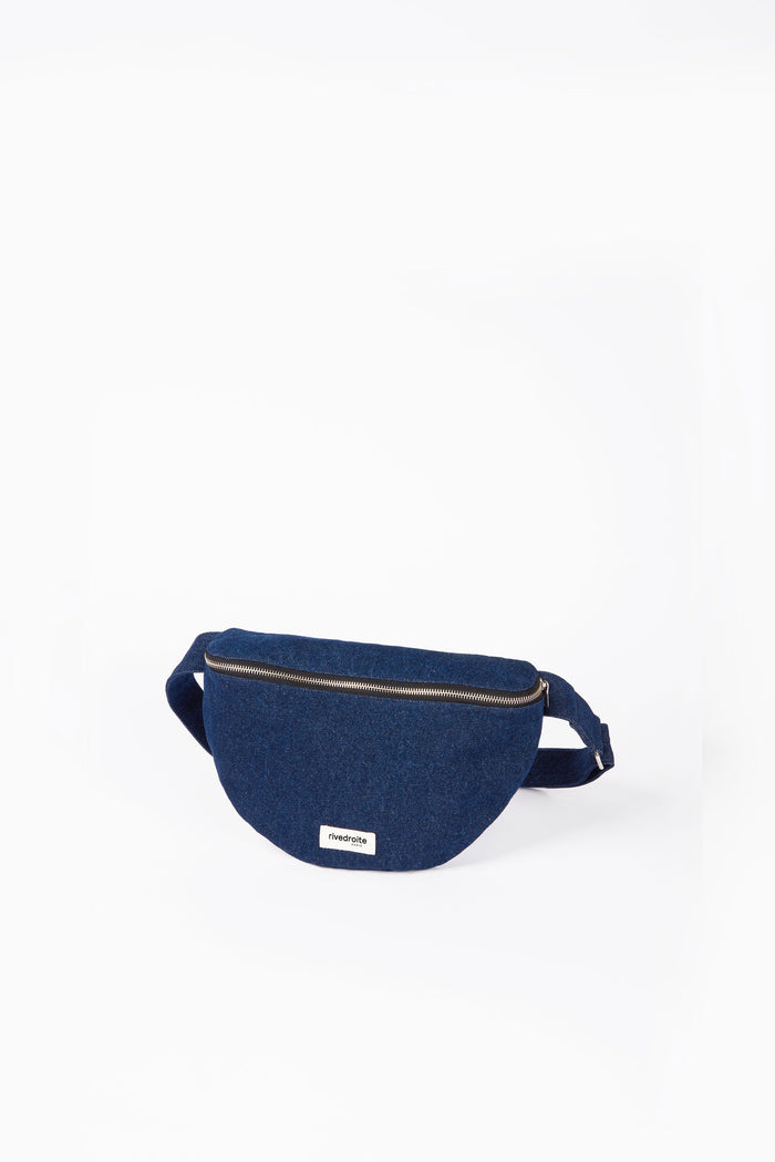 Rive Droite Custine XL Le Sac Banane Denim Brut Upcyclé
