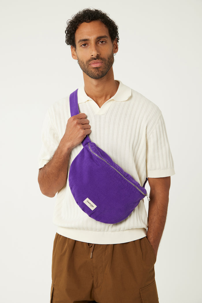Rive Droite Custine XL Le Sac Banane Sergé De Coton Malibu Purple