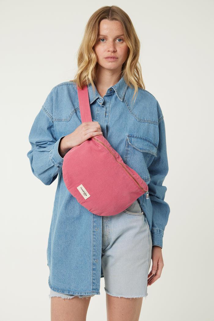 Rive Droite Custine XL Le Sac Banane Sergé De Coton Melrose Pink