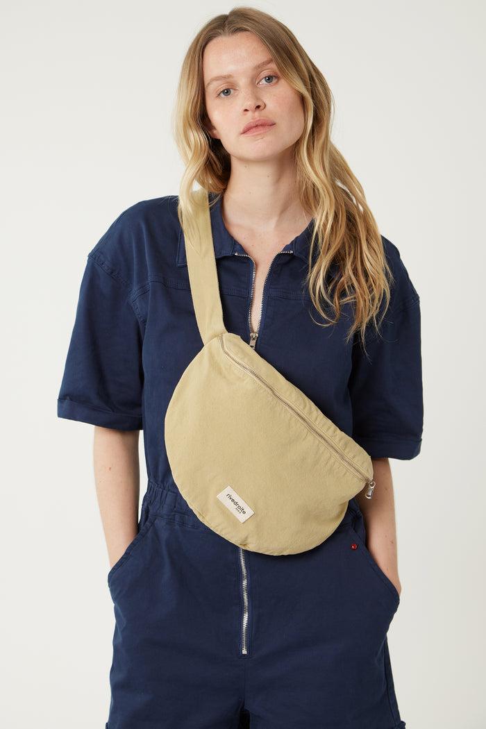 Rive Droite Custine XL Le Sac Banane Sergé De Coton Santa Monica Beige