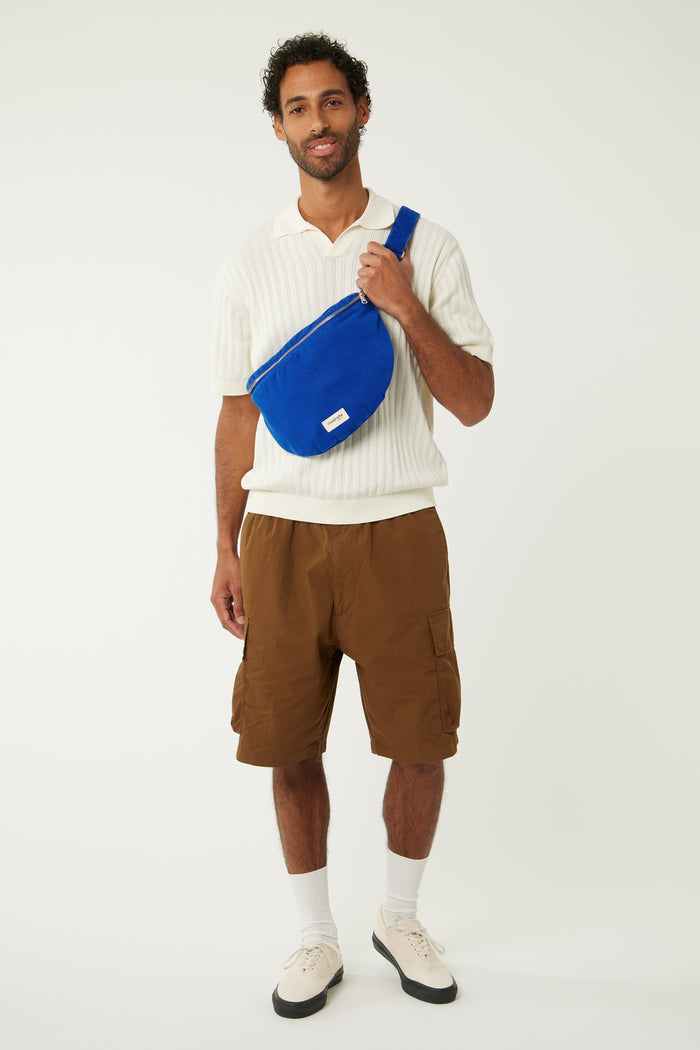 Rive Droite Custine XL Le Sac Banane Sergé De Coton Venice Blue