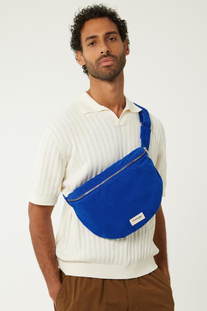 rive droite Custine XL le sac banane Sergé de coton Venice Blue