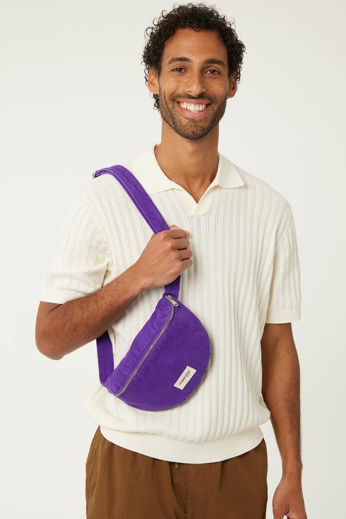 rive droite Custine XS le petit sac banane Sergé de coton Malibu Purple