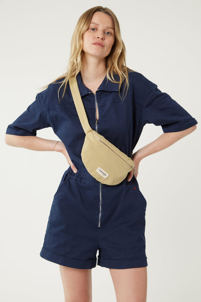 rive droite Custine XS le petit sac banane Sergé de coton Santa Monica Beige