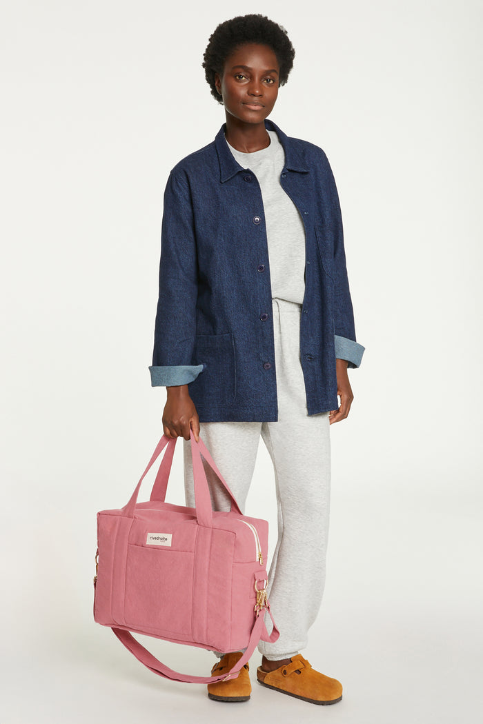 rive droite Darcy l'anti sac à langer Coton recyclé Bois de Rose