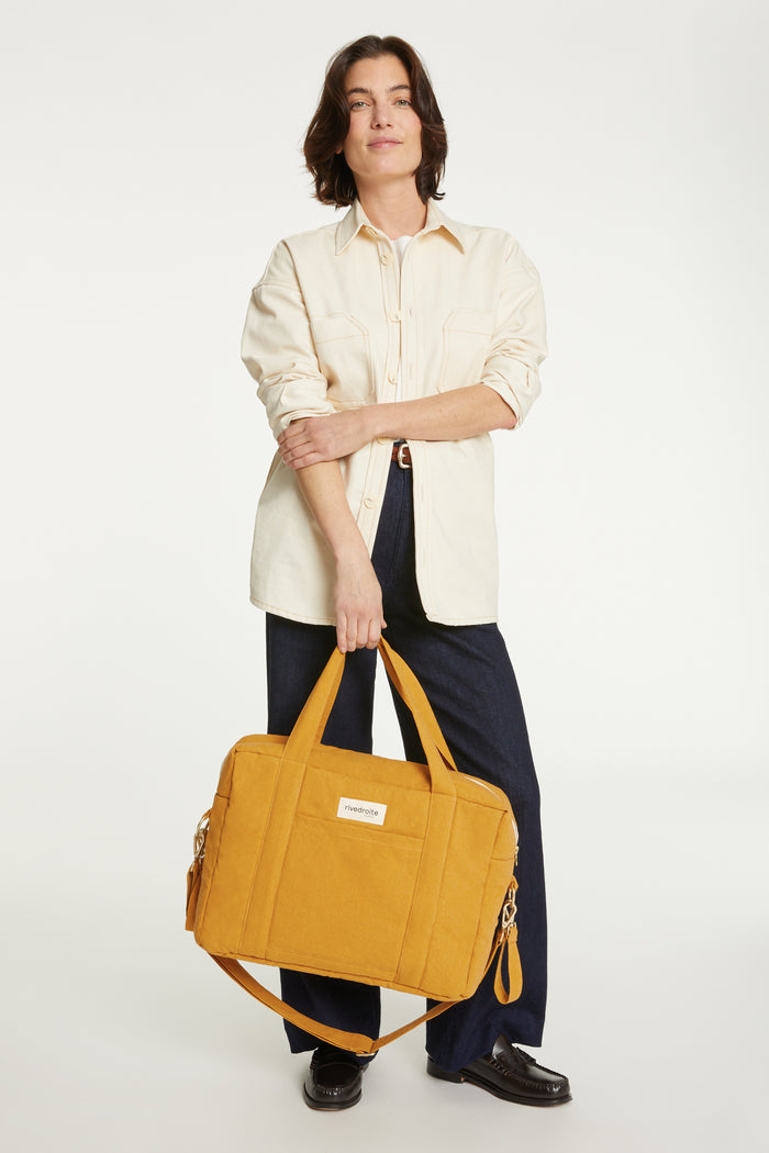 rive droite Darcy l'anti sac à langer Coton recyclé Moutarde