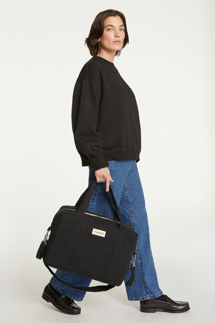 rive droite Darcy l'anti sac à langer Coton recyclé noir