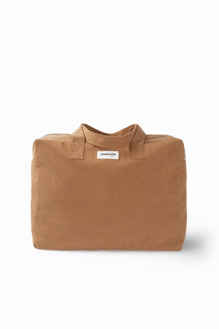 Rive Droite Elzévir Le Grand Sac Weekend Coton Recyclé Camel