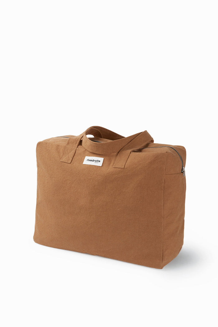 Rive Droite Elzévir Le Grand Sac Weekend Coton Recyclé Camel