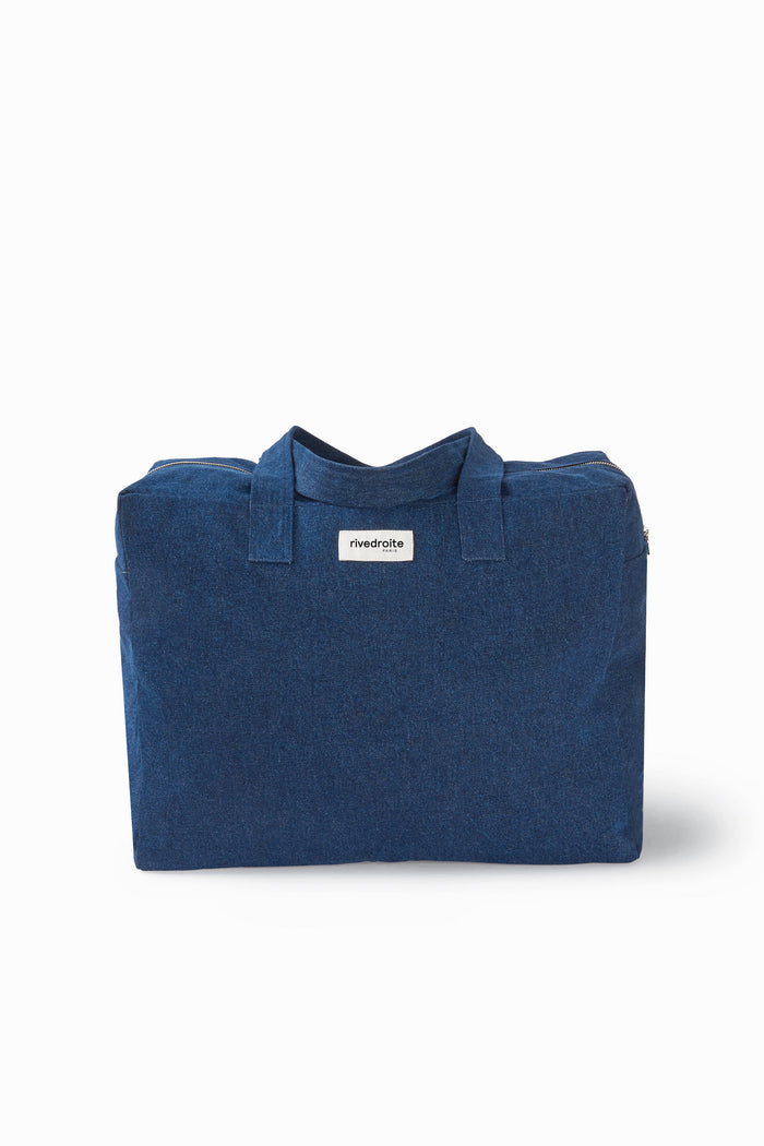 Rive Droite Elzévir Le Grand Sac Weekend Denim Brut Upcyclé