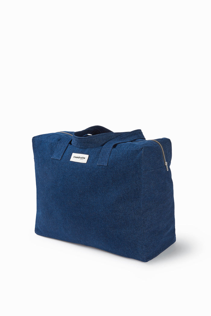 Rive Droite Elzévir Le Grand Sac Weekend Denim Brut Upcyclé