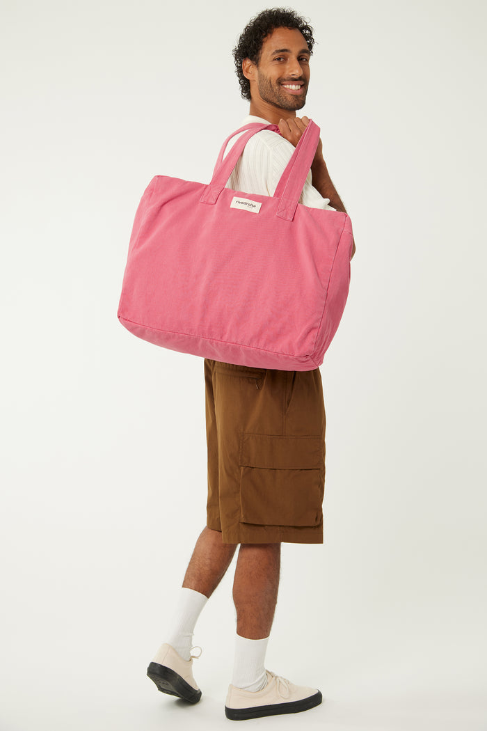Rive Droite Elzévir Le Grand Sac Weekend Sergé De Coton Melrose Pink