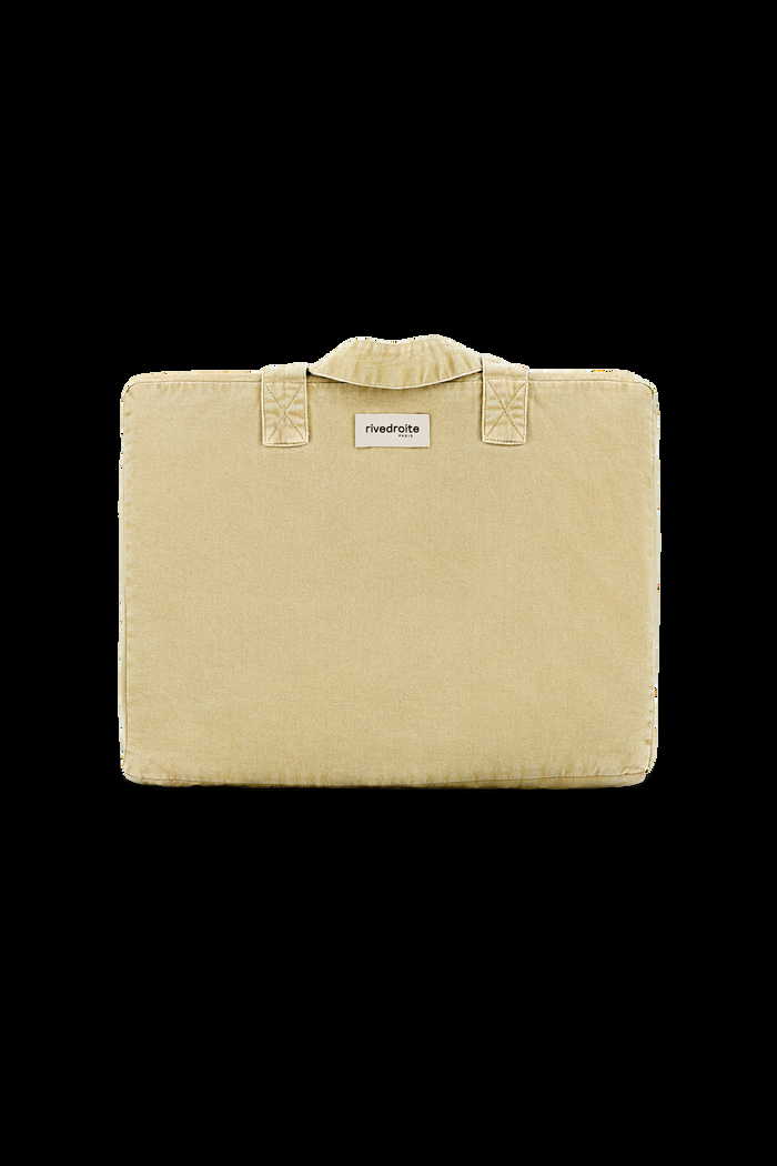 Rive Droite Elzévir Le Grand Sac Weekend Sergé De Coton Santa Monica Beige