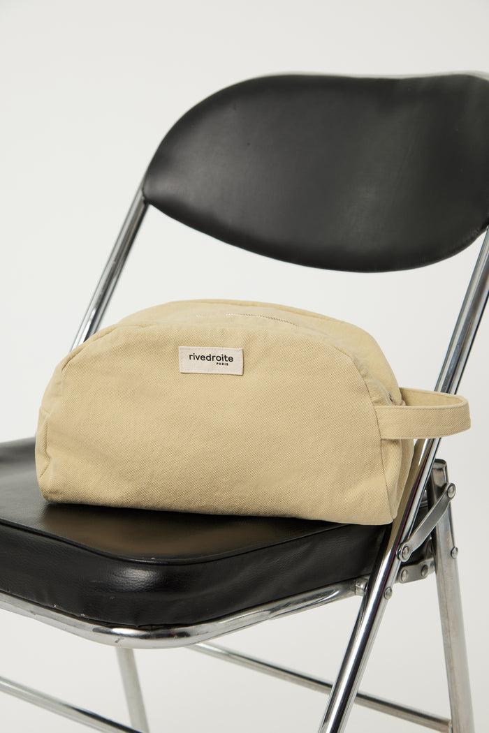 rive droite Hermel la trousse de toilette Sergé de coton Santa Monica Beige