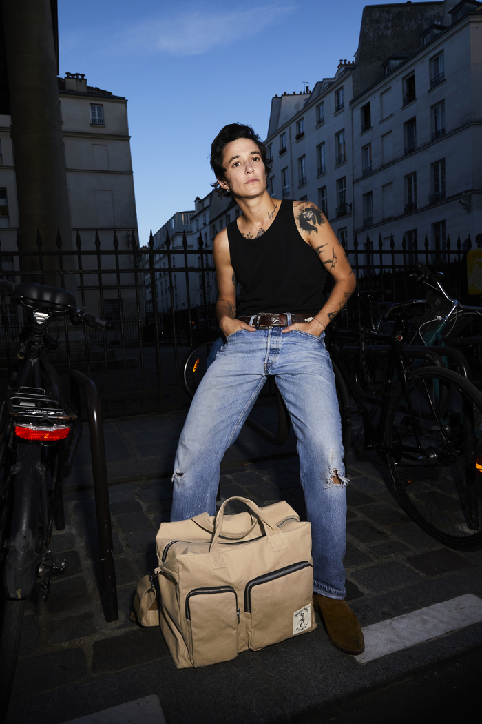 Rive Droite Klaus Le Weekender Coton Recyclé Ciré Beige