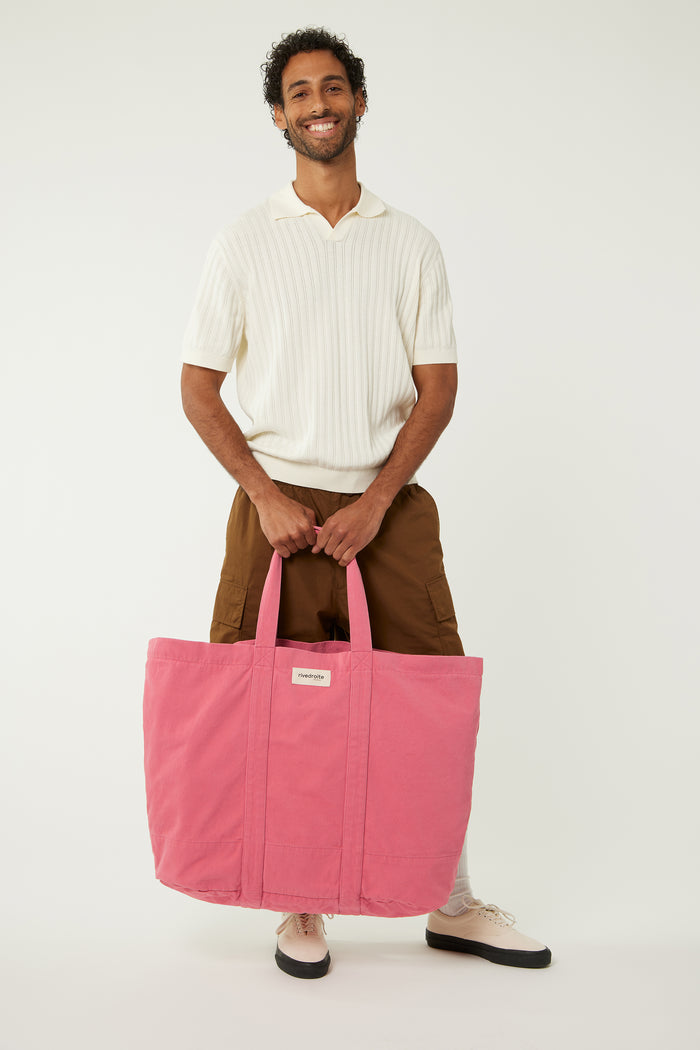 Rive Droite Marcel Le Cabas XL Sergé De Coton Melrose Pink