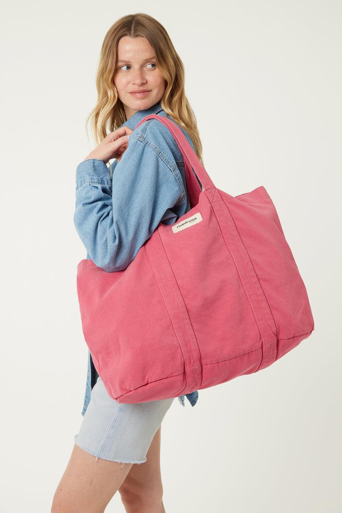 rive droite Marcel le cabas XS Sergé de coton Melrose Pink