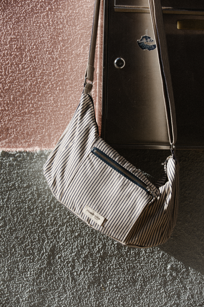 rive droite Mini Charlot le sac crossbody Coton recyclé Écume