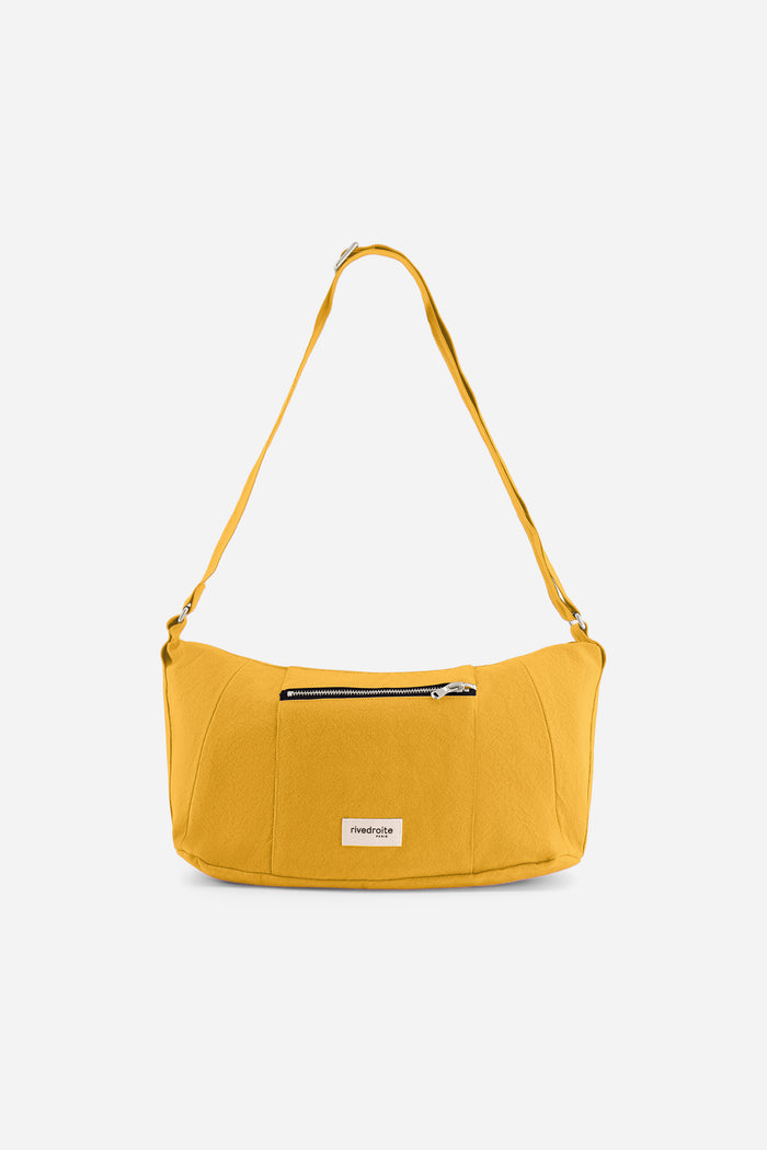 Rive Droite Mini Charlot Le Sac Crossbody Coton Recyclé Moutarde
