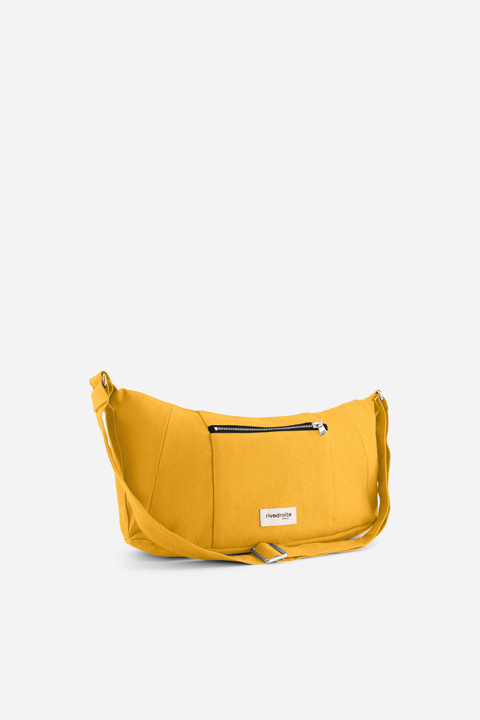 Rive Droite Mini Charlot Le Sac Crossbody Coton Recyclé Moutarde