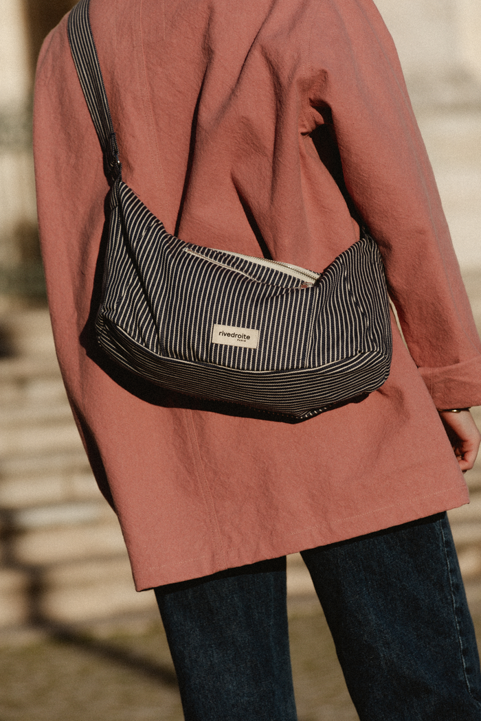 rive droite Mini Charlot le sac crossbody Coton recyclé Océan