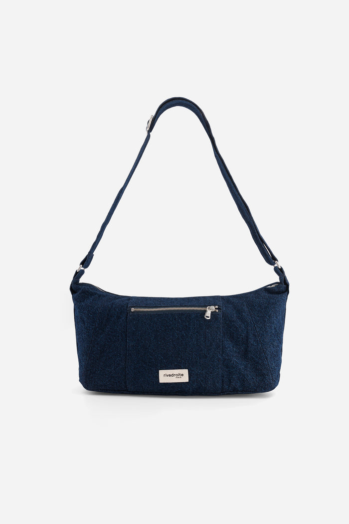 Rive Droite Mini Charlot Le Sac Crossbody Denim Brut Upcyclé