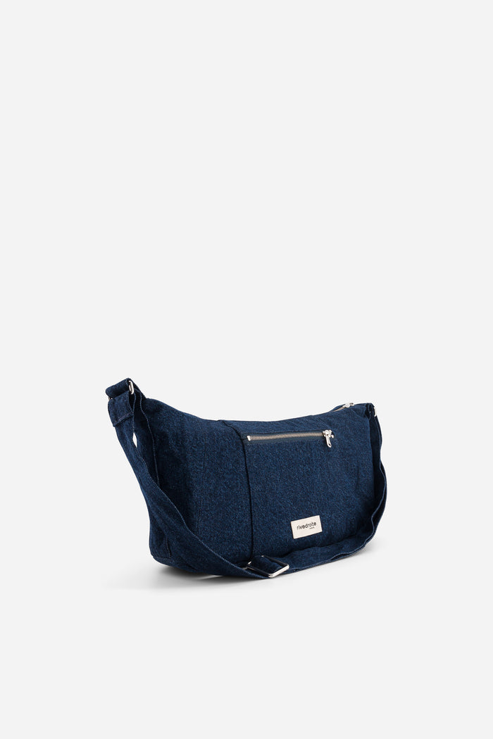 Rive Droite Mini Charlot Le Sac Crossbody Denim Brut Upcyclé