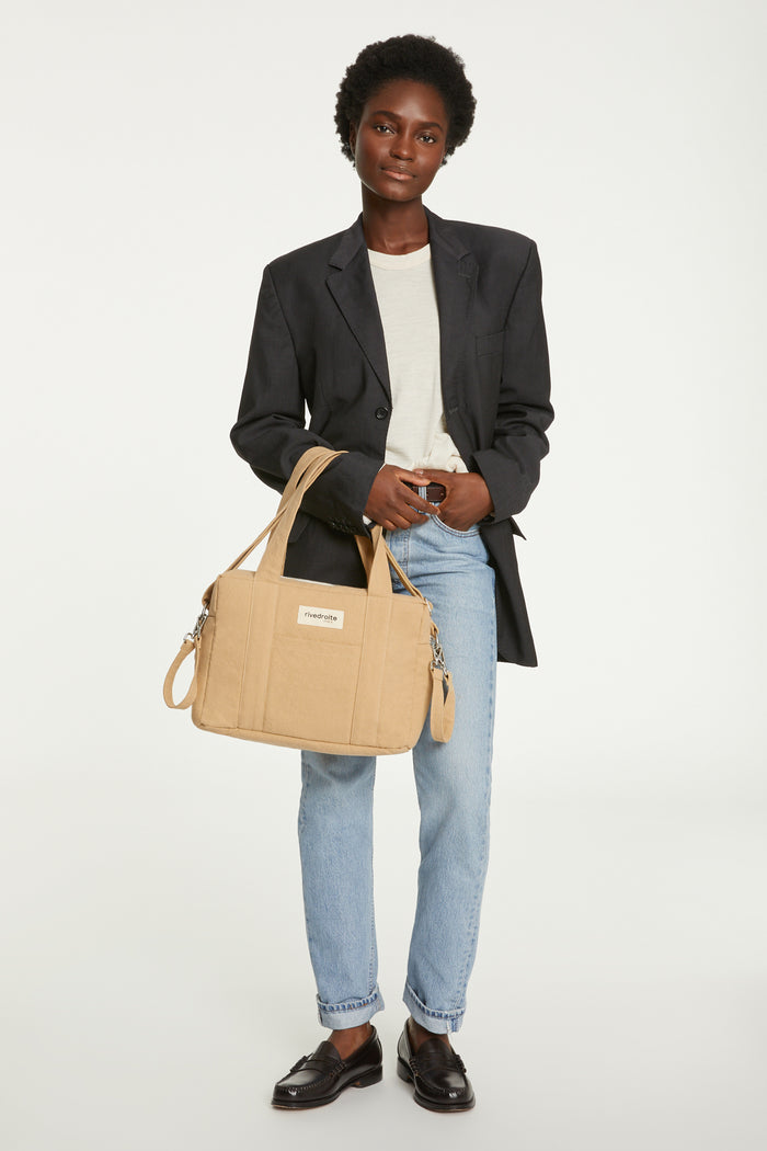 rive droite Mini Darcy l'anti-sac à langer Coton recyclé Beige