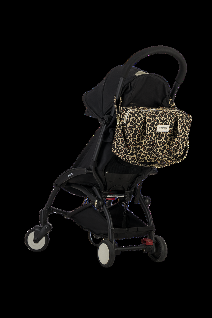 Rive Droite Mini Darcy L'anti-sac à Langer Coton Recyclé Léopard Beige