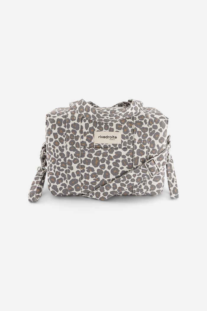 Rive Droite Mini Darcy L'anti-sac à Langer Polycoton Recyclé Léopard Gris