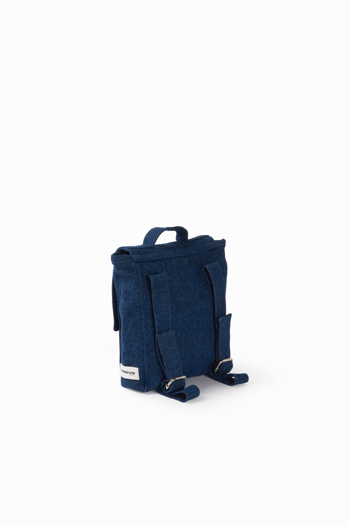 Rive Droite Minimes Le Sac à Dos Des Tout-petits Denim Brut Upcyclé