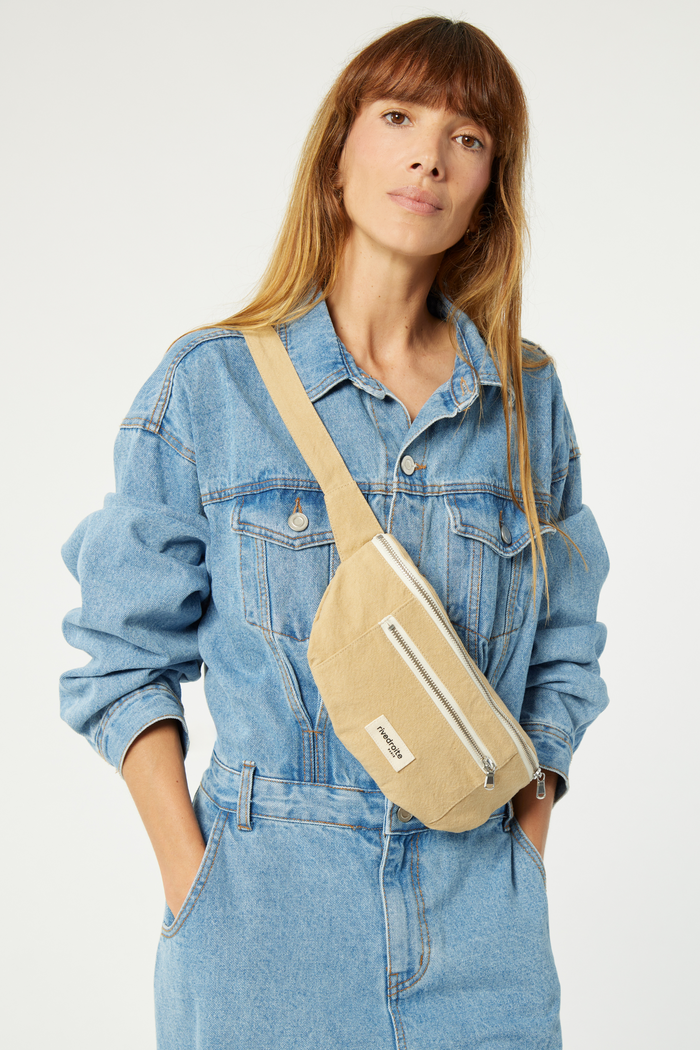 Rive Droite Orsel Le Sac Banane Coton Recyclé Beige Sable
