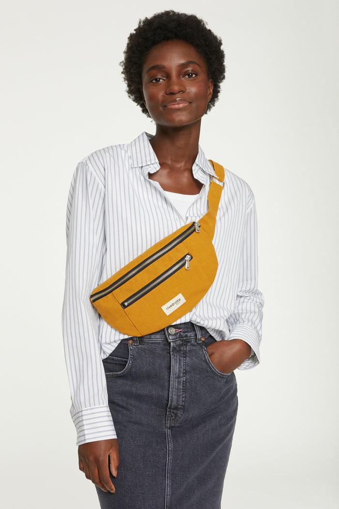 rive droite Orsel le sac banane Coton recyclé Moutarde