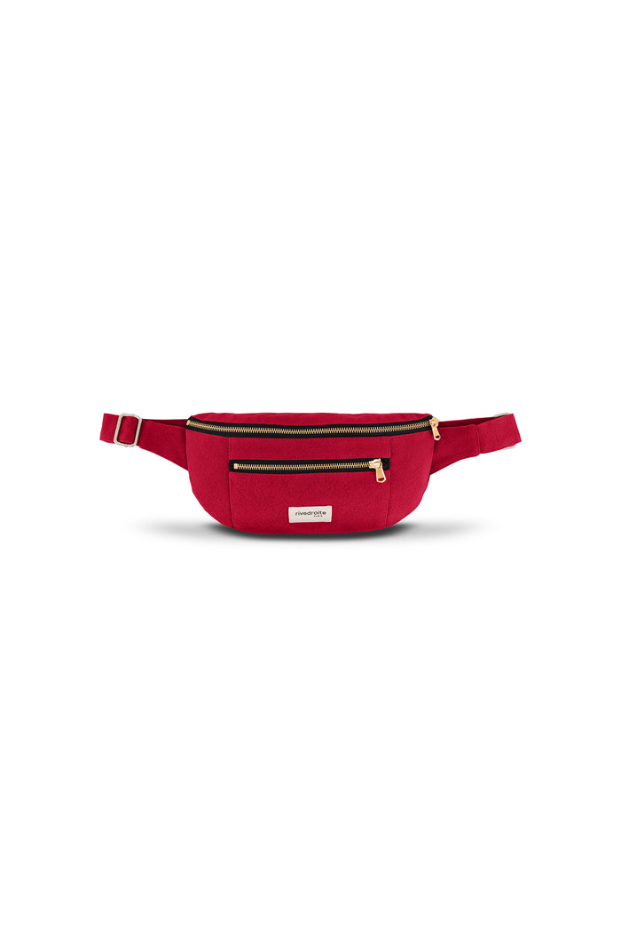 Rive Droite Orsel Le Sac Banane Coton Recyclé Rouge Vibrant