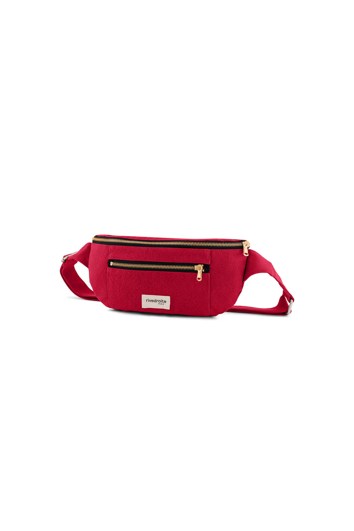 Rive Droite Orsel Le Sac Banane Coton Recyclé Rouge Vibrant