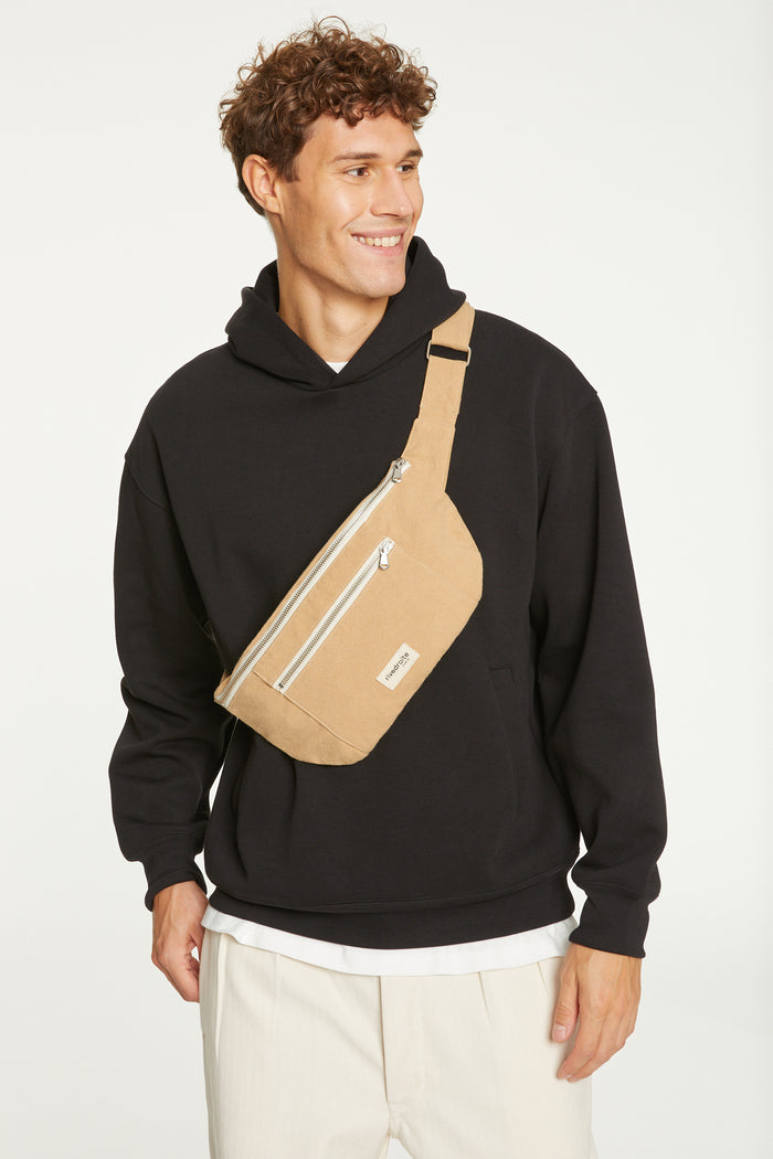 rive droite Orsel le sac banane grand format Coton recyclé Beige Sable