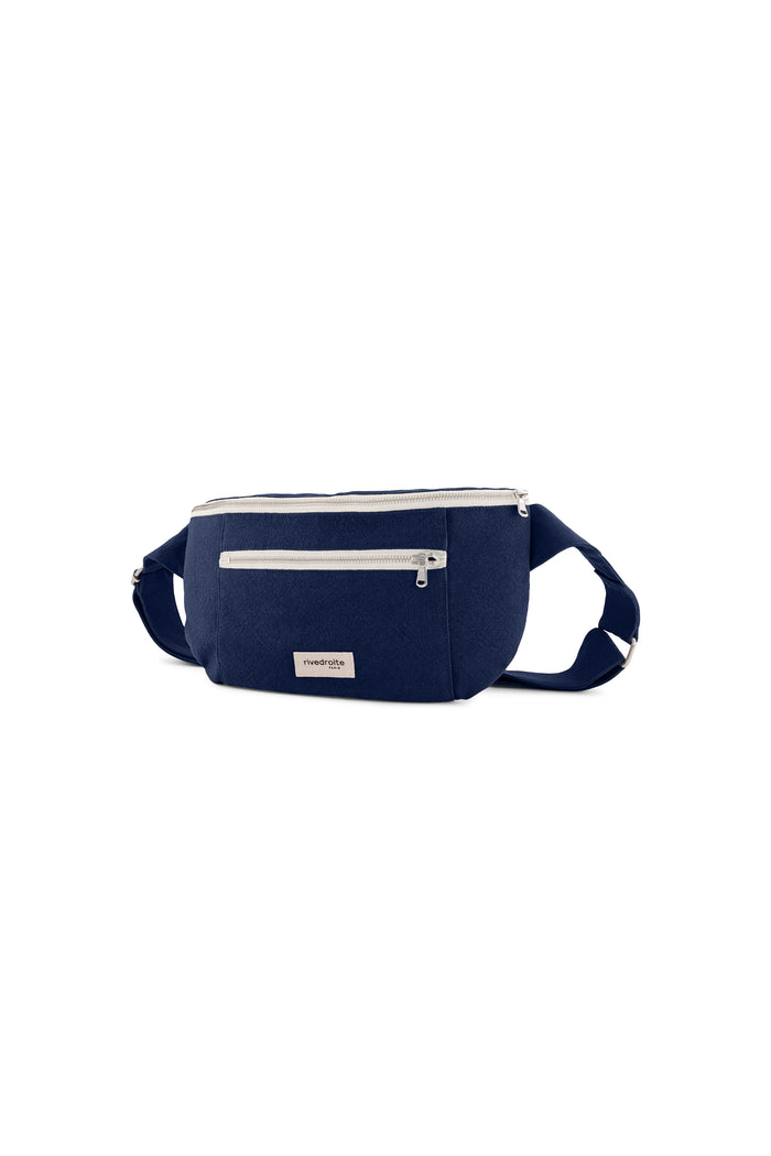 Rive Droite Orsel Le Sac Banane Grand Format Coton Recyclé Bleu Nuit