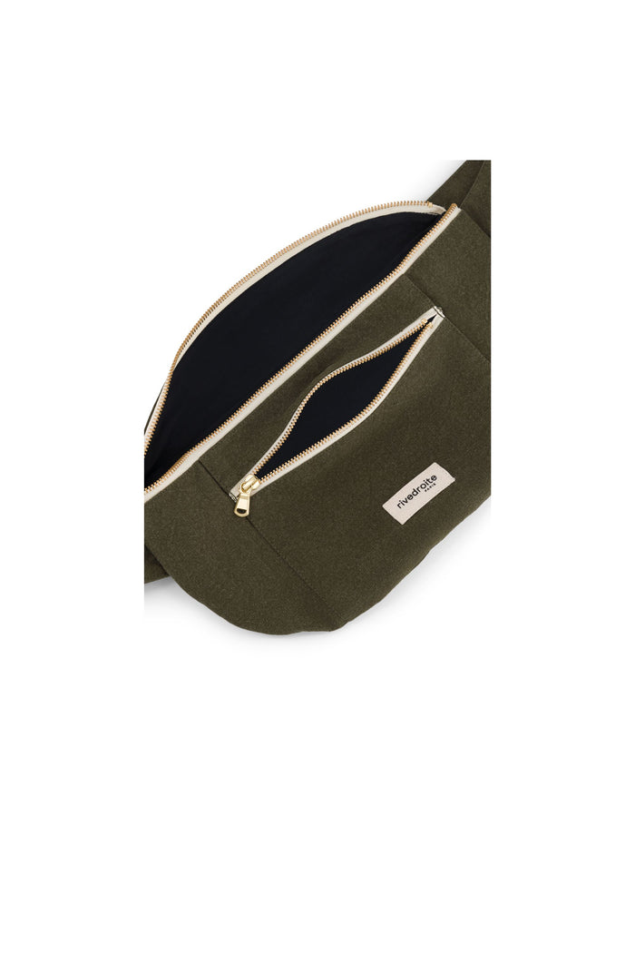 Rive Droite Orsel Le Sac Banane Grand Format Coton Recyclé Kaki