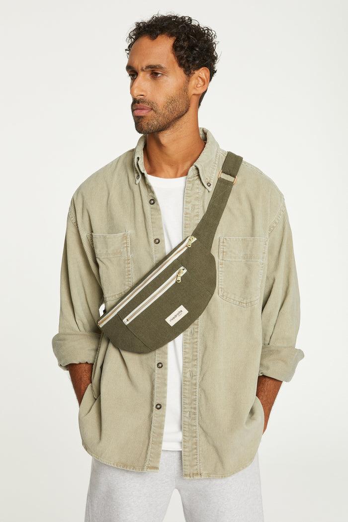 rive droite Orsel le sac banane grand format Coton recyclé Kaki