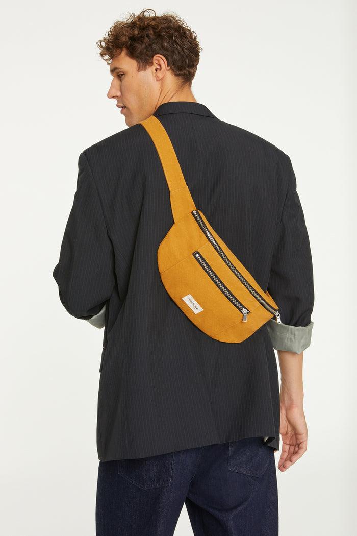 rive droite Orsel le sac banane grand format Coton recyclé Moutarde