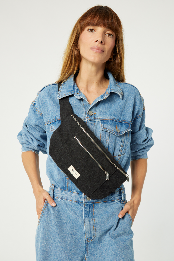 Rive Droite Orsel Le Sac Banane Grand Format Coton Recyclé Noir