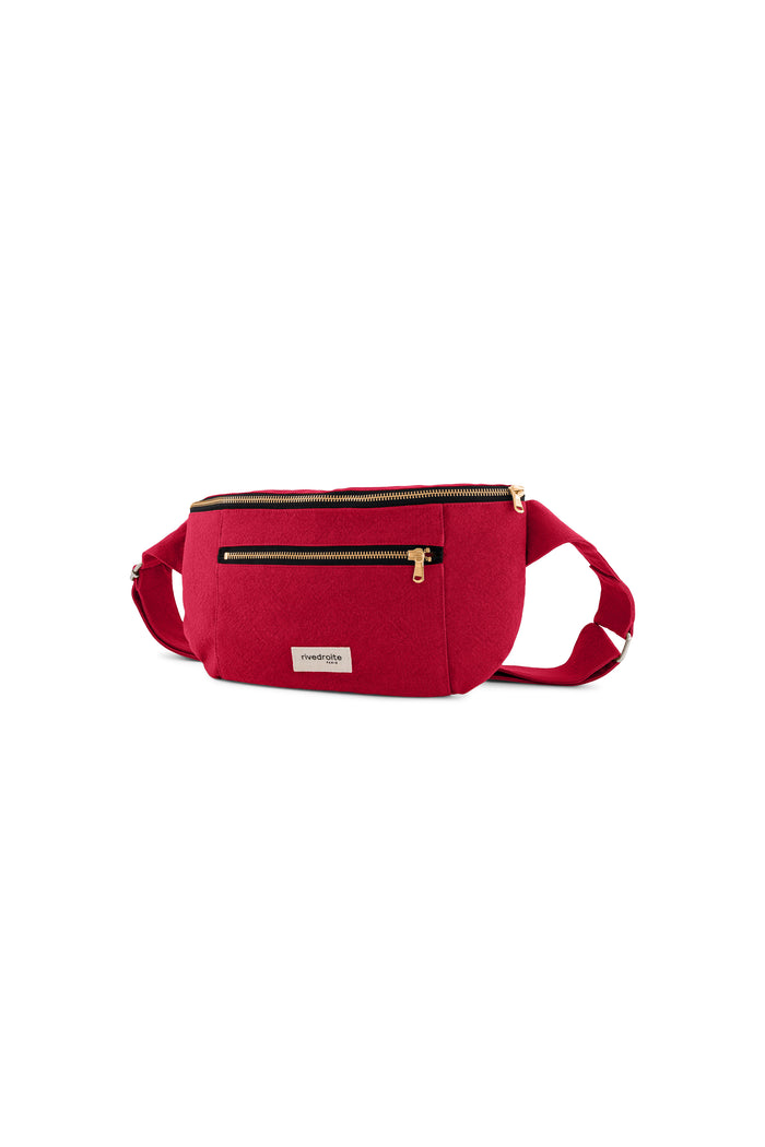 Rive Droite Orsel Le Sac Banane Grand Format Coton Recyclé Rouge Vibrant