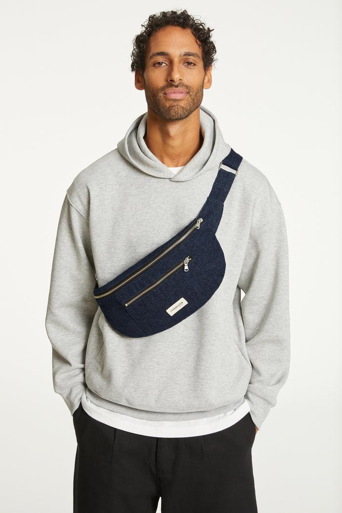 Rive Droite Orsel Le Sac Banane Grand Format Denim Brut Upcyclé